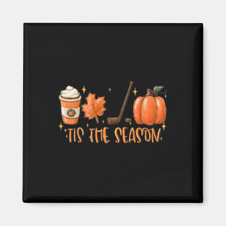 Tis The Season Hockey Latte Leaves Hello Pumpkin H Magneet