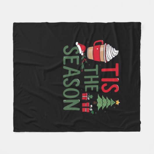 Tis The Season Holiday Cheer Fleece Deken (Voorkant (Horizontaal))
