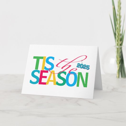 Tis the Season Holiday Greeting Card Kaart (Voorkant)