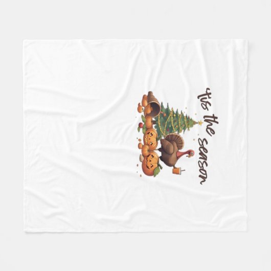 Tis The Season Holiday Mashup Fleece Deken (Voorkant (Horizontaal))