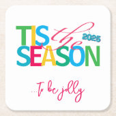 Tis the Season Holiday Paper Coaster Kartonnen Onderzetters (Voorkant)