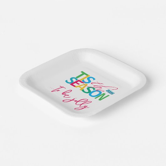 Tis the Season Holiday Paper Plates Papieren Bordje (Gebogen)