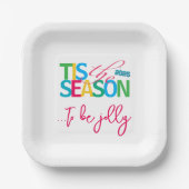 Tis the Season Holiday Paper Plates Papieren Bordje (Voorkant)