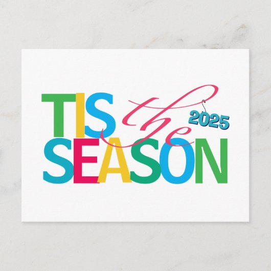 Tis the Season Holiday Postcard Briefkaart (Voorkant)