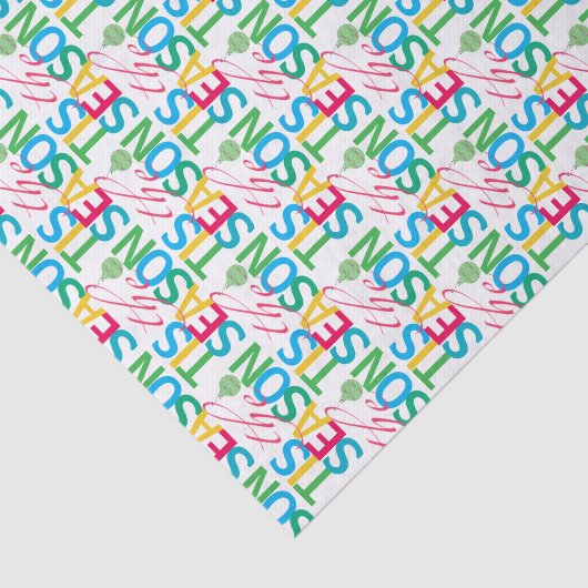 Tis the Season Holiday Tissue Paper Tissuepapier (Detail)