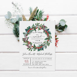 'Tis The Season | Kerst Huwelijksuitnodiging Kaart