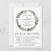'Tis The Season | Kerst Huwelijksuitnodiging Kaart (Voorkant)