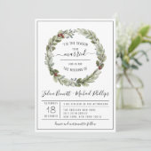 'Tis The Season | Kerst Huwelijksuitnodiging Kaart (Staand voorkant)