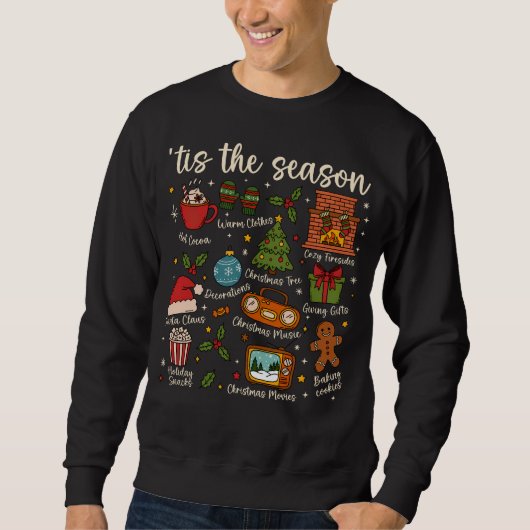 ’Tis the Season Kerst Iconen Sweatshirt (Voorkant)