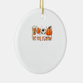 Tis The Season Leaf Latte Autumn Football Keramisch Ornament (Rechts)