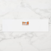 Tis The Season Leaf Latte Autumn Football Waterfles Etiket (Enkel label)