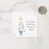 Tis The Season Little Christmas Tree Notitiekaartje (Voorkant / Achterkant in situ)