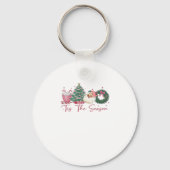 Tis The Season Merry Christmas Cute Xmas Coffee Ch Sleutelhanger (Voorkant)