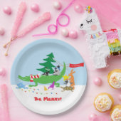 Tis the Season Merry Paper Plates Papieren Bordje (Feest)
