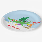 Tis the Season Merry Paper Plates Papieren Bordje (Gekanteld)