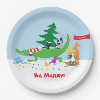 Tis the Season Merry Paper Plates Papieren Bordje