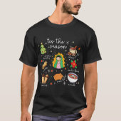 Tis The Season Mexican Christmas Feliz Navidad Xma T-shirt (Voorkant)