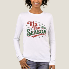Tis the season minimal chic Santa christmas tee Tri-Blend Shirt