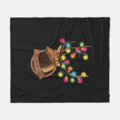 Tis The Season Mounted Reindeer With Christmas Lig Fleece Deken (Voorkant (Horizontaal))