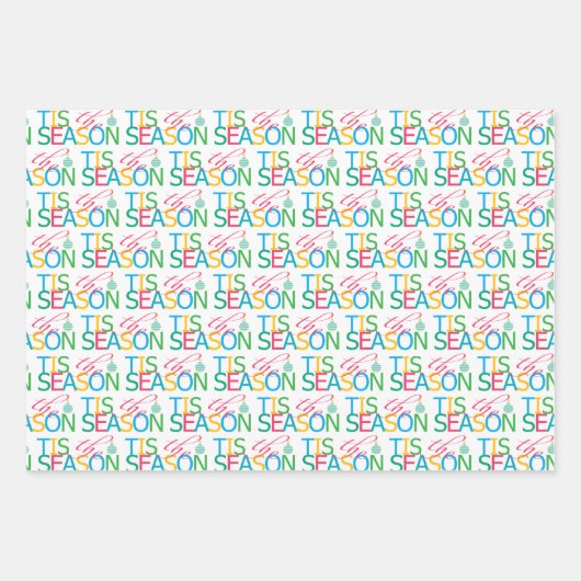 Tis the Season Multi Design Wrapping Paper (Voorkant)