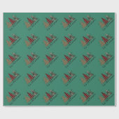 "Tis the Season" Plaid Luipaard kerstbomen Cadeaupapier (Vlak)