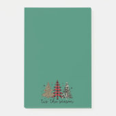 "Tis the Season" Plaid Luipaard kerstbomen Post-it® Notes (Voorkant)