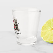 "Tis the Season" Plaid Luipaard kerstbomen Shot Glas (Rechts)