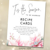 Tis the season Poinsettia Bridal Shower Recipes Poster