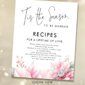 Tis the season Poinsettia Recipes Bridal Shower Poster
