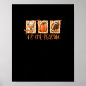 Tis The Season Pumpkin American Football Thanksgiv Poster (Voorkant)