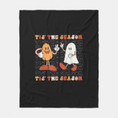 Tis The Season Pumpkin Boo 70s Halloween Costume Fleece Deken (Voorkant)