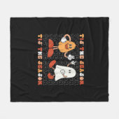 Tis The Season Pumpkin Boo 70s Halloween Costume Fleece Deken (Voorkant (Horizontaal))