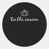 Tis The Season Pumpkin Fall Thanksgiving Ronde Sticker (Voorkant)