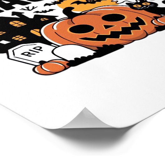 Tis The Season Pumpkin Halloween Fall Funny Cute T Poster (Hoek)