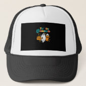 Tis The Season Pumpkin Latte Retro Halloween Fall Trucker Pet (Voorkant)