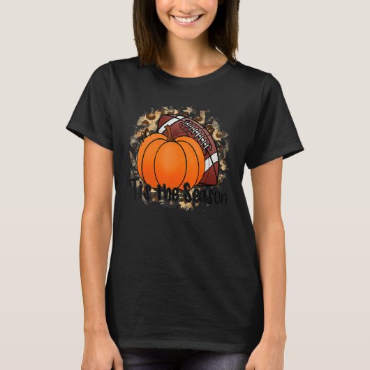 Tis The Season Pumpkin Leaf Latte Fall Thanksgivin T-shirt (Voorkant)