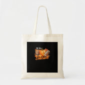 Tis The Season Pumpkin Leaf Latte Fall Thanksgivin Tote Bag (Voorkant)
