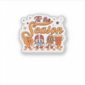 Tis The Season Pumpkin Leaf Latte Football Creativ Sticker (Voorkant)