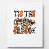 Tis The Season Pumpkin Thanksgiving Football Funny Fotoplaat (Voorkant)