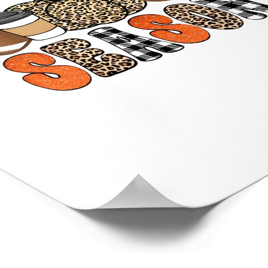 Tis The Season Pumpkin Thanksgiving Football Funny Poster (Hoek)