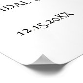 Tis the Season Red Bow Christmas Bridal Shower Poster (Hoek)