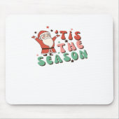 Tis The Season Retro Christmas Santa Muismat (Voorkant)