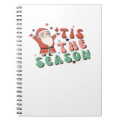Tis The Season Retro Christmas Santa Notitieboek (Voorkant)