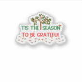 Tis The Season Retro Classic Sticker (Voorkant)