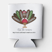 Tis the Season Script Thanksgiving Football Turkey Blikjeskoeler (Voorkant)