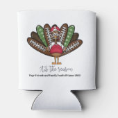 Tis the Season Script Thanksgiving Football Turkey Blikjeskoeler (Achterkant)