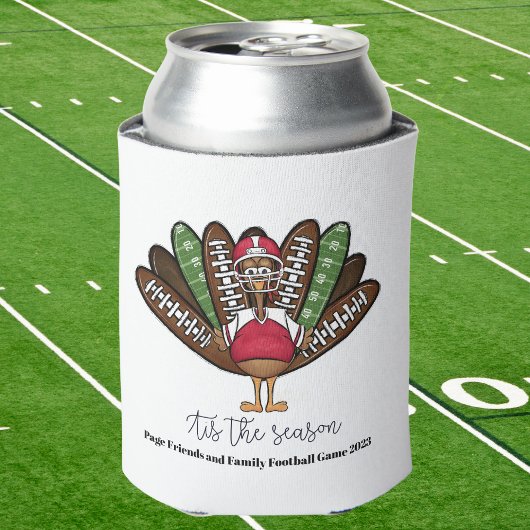 Tis the Season Script Thanksgiving Football Turkey Blikjeskoeler