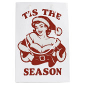 Tis The Season Snarky Christmas Sarcastic Funny  Medium Cadeauzakje (Voorkant)