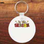 Tis The Season Softball Christmas Softball Player  Sleutelhanger (Voorkant)