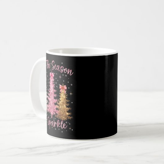 Tis The Season Sparkle Christmas Tree Xmas Women G Koffiemok (Voorkant links)